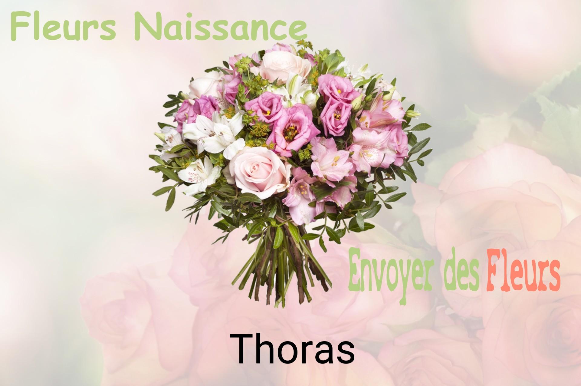 Bouquet de fleurs de naissance livré à Thoras